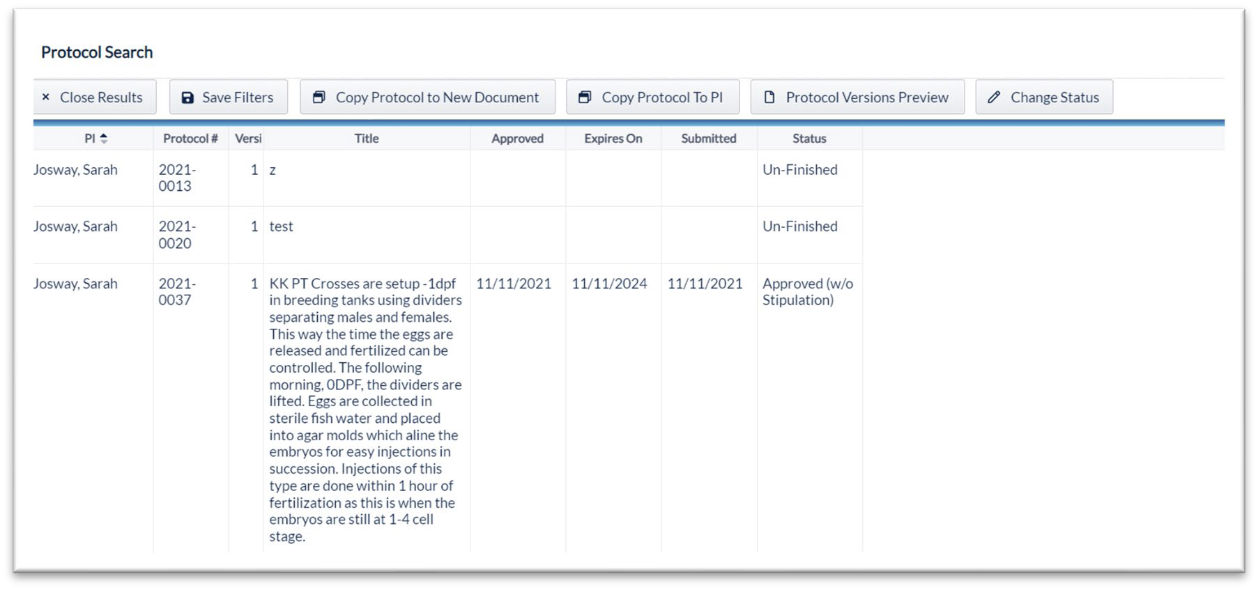 changing-the-status-of-an-approved-protocol-in-hazard-safety-cayuse