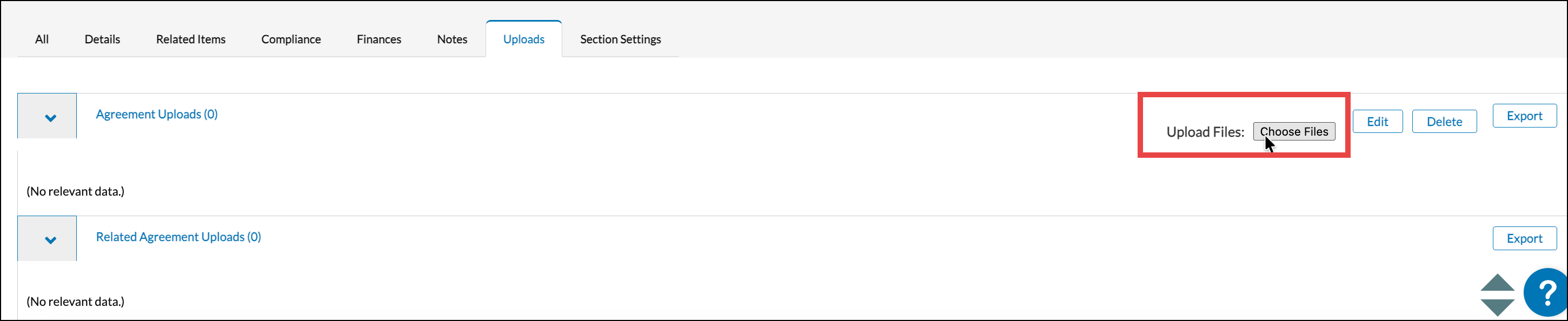 Select Choose Files button.